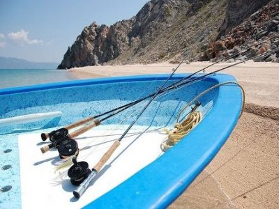 fly fishing in la ventana boat with rods